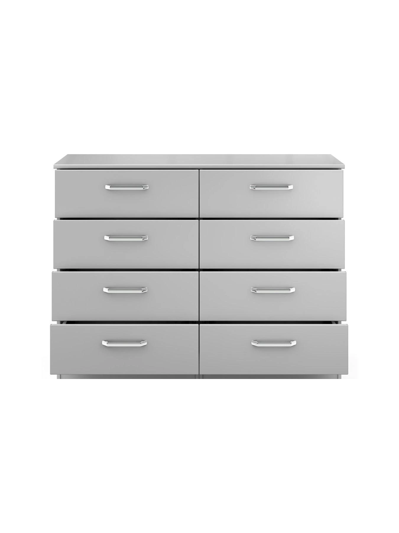 One Call Sanford Ready Assembled High Gloss 4 + 4 Drawer Chest 6 One Call Sanford Ready Assembled High Gloss 4 + 4 Drawer Chest - Image 4