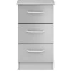 One Call Sanford Ready Assembled High Gloss 3 Drawer Bedside Chest -Home Comprehensive N34AW SQ1 0000013154 DARK GREY GLOSS SLf