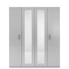 One Call Sanford Part Assembled 4 Door High Gloss Mirrored Wardrobe 1 One Call Sanford Part Assembled 4 Door High Gloss Mirrored Wardrobe -Home Comprehensive N34CC SQ1 0000013154 DARK GREY GLOSS SLf