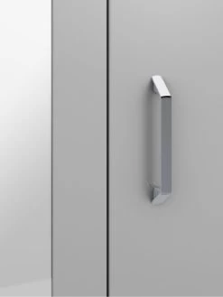 One Call Sanford Part Assembled 4 Door High Gloss Mirrored Wardrobe 11 One Call Sanford Part Assembled 4 Door High Gloss Mirrored Wardrobe -Home Comprehensive N34CC SQ5 0000013154 DARK GREY GLOSS SLd1