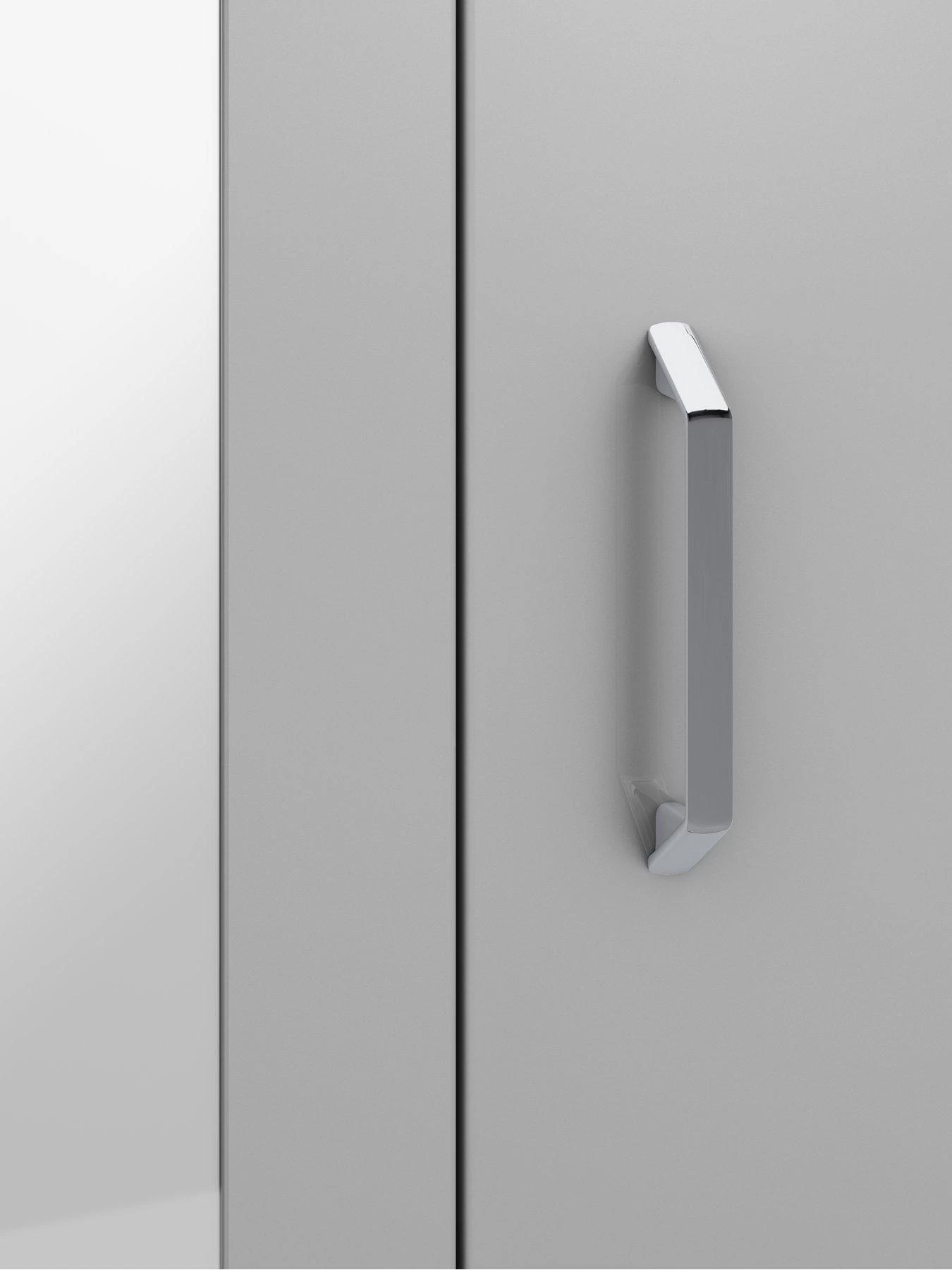 One Call Sanford Part Assembled 4 Door High Gloss Mirrored Wardrobe 7 One Call Sanford Part Assembled 4 Door High Gloss Mirrored Wardrobe - Image 5