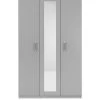 One Call Sanford Part Assembled 3 Door High Gloss Mirrored Wardrobe 2 One Call Sanford Part Assembled 3 Door High Gloss Mirrored Wardrobe -Home Comprehensive N34CD SQ1 0000013154 DARK GREY GLOSS SLf