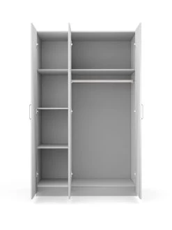 One Call Sanford Part Assembled 3 Door High Gloss Mirrored Wardrobe 10 One Call Sanford Part Assembled 3 Door High Gloss Mirrored Wardrobe -Home Comprehensive N34CD SQ4 0000013154 DARK GREY GLOSS SLd