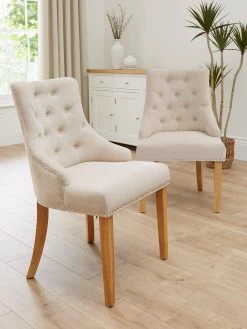 Very Home Pair Of Warwick Fabric Dining Chairs - FSC® Certified