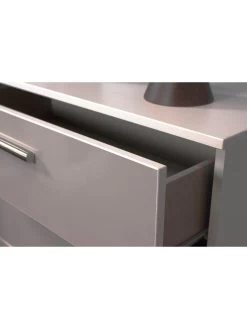 SWIFT Montreal Ready Assembled Gloss Vanity Desk And Stool Set - FSC® Certified -Home Comprehensive N3XGA SQ4 0000013157 GREY GLOSS WHITE SLd