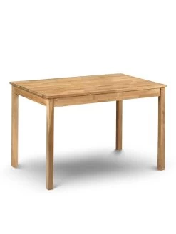 Julian Bowen Coxmoor 118 Cm Solid Oak Dining Table + 2 Benches -Home Comprehensive N7XJ4 SQ4 0000000006 OAK SLd