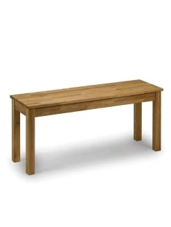 Julian Bowen Coxmoor 118 Cm Solid Oak Dining Table + 2 Benches -Home Comprehensive N7XJ4 SQ5 0000000006 OAK SLd1