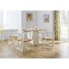 Julian Bowen Savoy 120 Cm Space Saver Dining Table + 4 Chairs -Home Comprehensive N7XJK SQ1 0000000010 WHITE OAK RSr