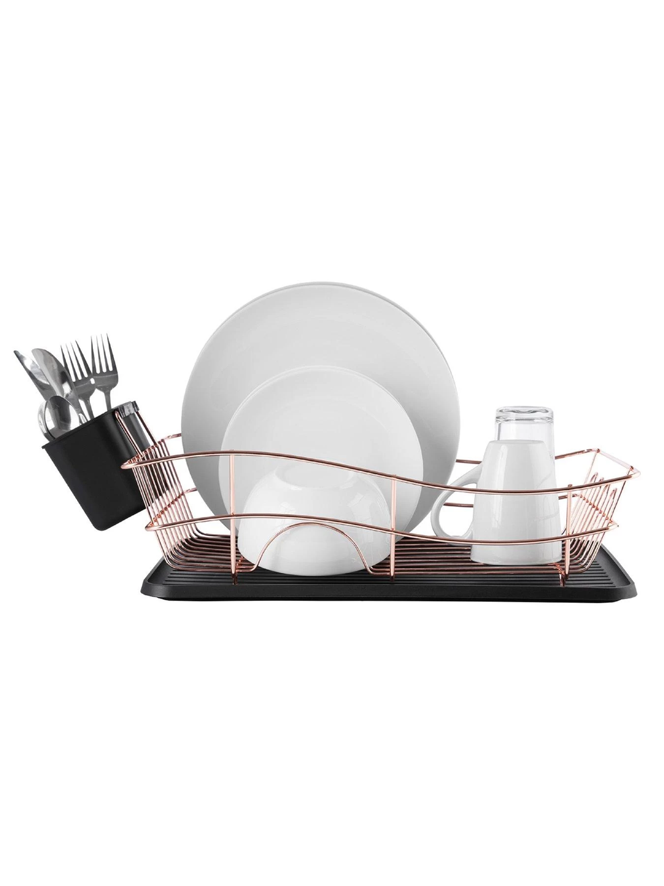 Tower Dish Rack With Rose Gold Tray 4 Tower Dish Rack With Rose Gold Tray - Image 2