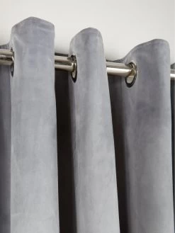 Very Home Thermal Velour Lined Eyelet Curtains 8 Very Home Thermal Velour Lined Eyelet Curtains -Home Comprehensive NANFE SQ3 0000002345 MID GREY SLd1
