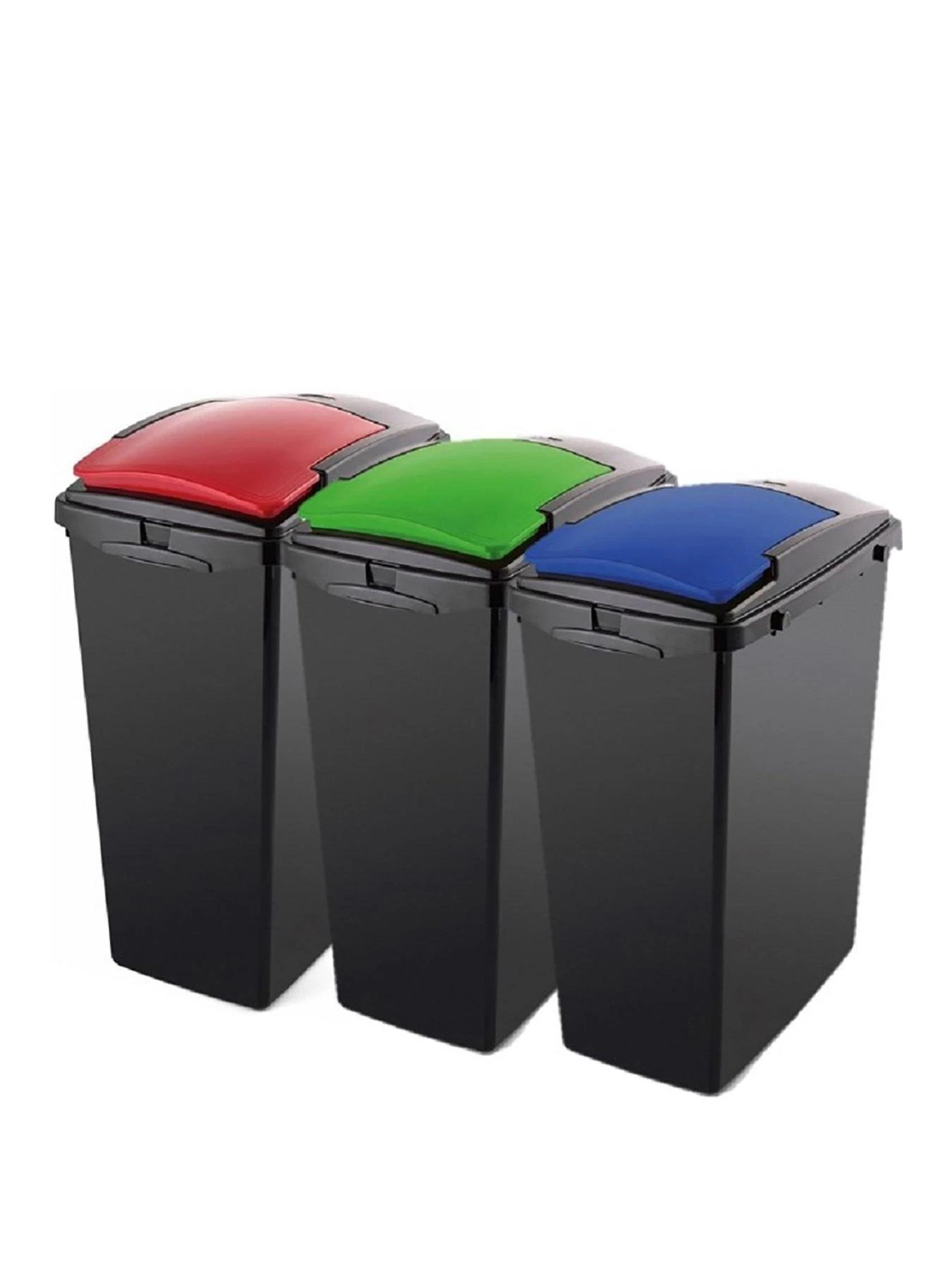 Addis Set Of Three 40-Litre Recycling Utility Bins 3 Addis Set Of Three 40-Litre Recycling Utility Bins
