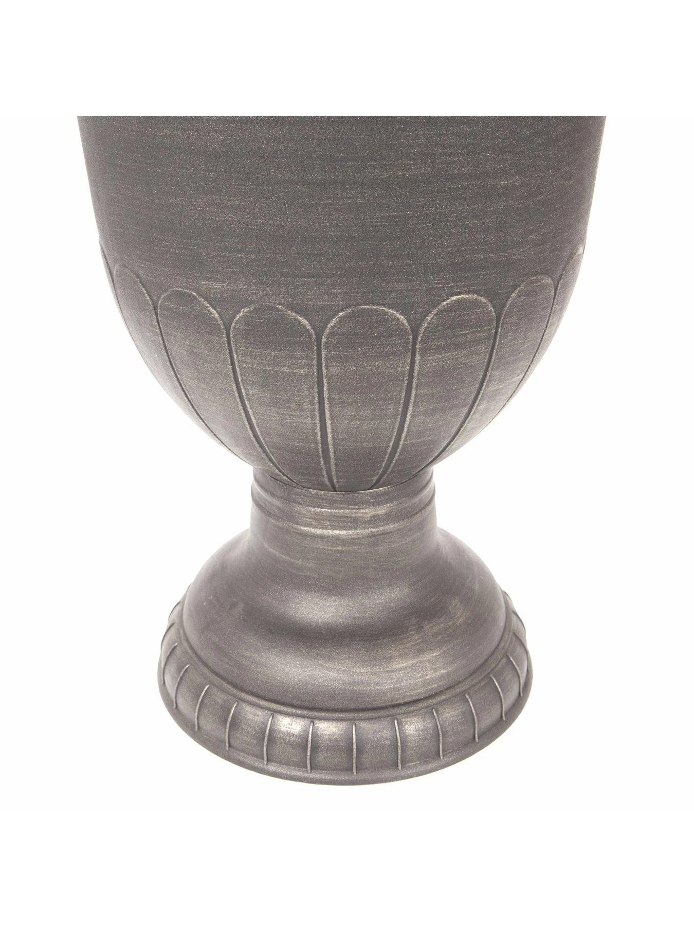 Pair Brushed Champagne Urn Planters 57cm (23") Tall 8 Pair Brushed Champagne Urn Planters 57cm (23") Tall - Image 6
