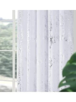 Michelle Keegan Home Embossed Velvet Eyelet Interlined Curtains 7 Michelle Keegan Home Embossed Velvet Eyelet Interlined Curtains -Home Comprehensive NHUVH SQ3 0000000013 WHITE SLd1