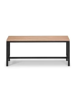 Julian Bowen Tribeca 120 Cm Dining Table + 2 Monroe Chairs + Bench 9 Julian Bowen Tribeca 120 Cm Dining Table + 2 Monroe Chairs + Bench -Home Comprehensive NTEUC SQ4 0000004181 OAK BLACK SLd