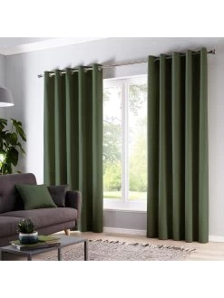 Fusion Sorbonne Lined Eyelet Curtains