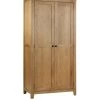 Julian Bowen Marlborough 2 Door Solid Oak/Oak Veneer Wardrobe -Home Comprehensive NVPYN SQ1 0000000006 OAK SLf