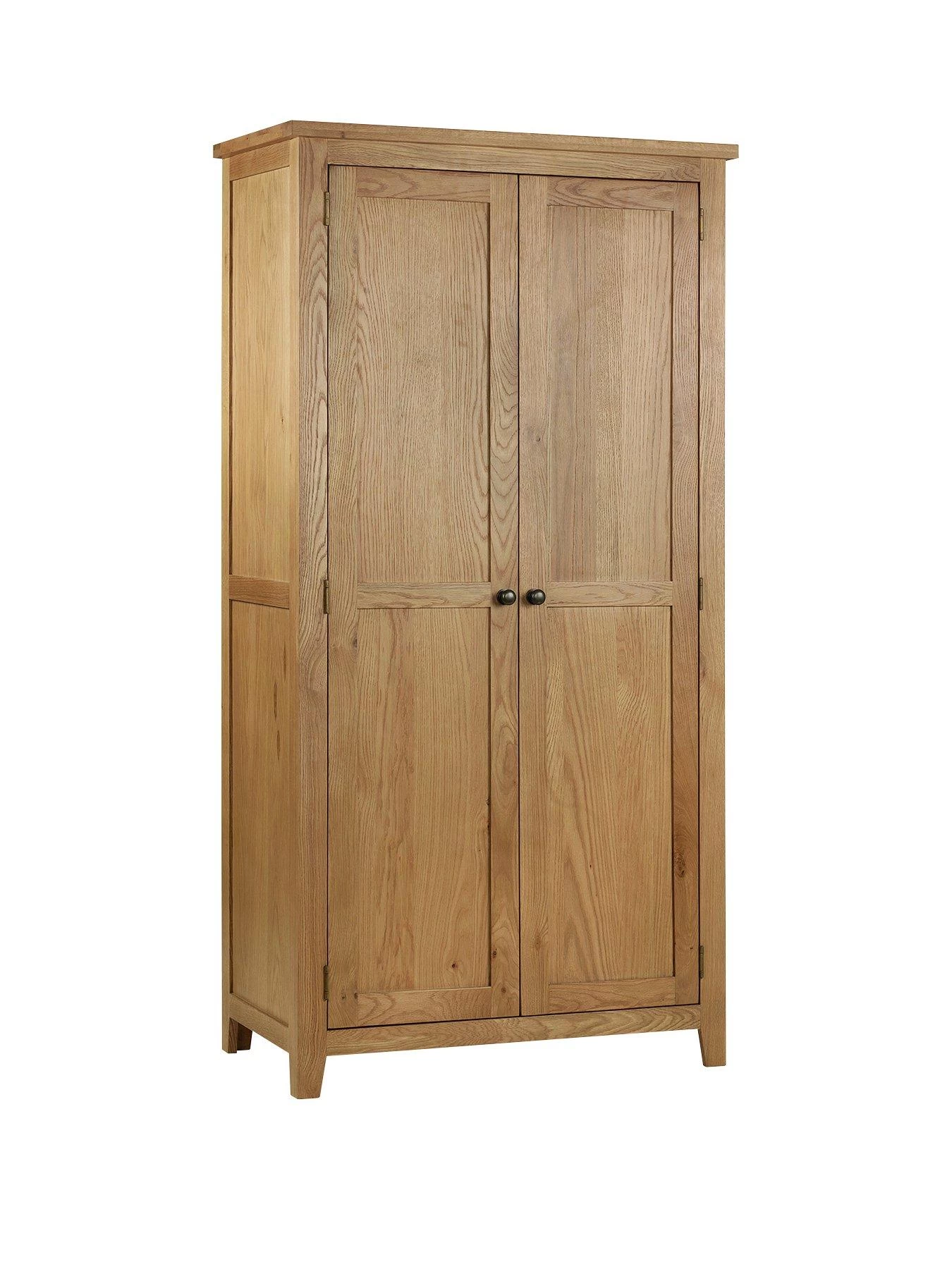 Julian Bowen Marlborough 2 Door Solid Oak/Oak Veneer Wardrobe 3 Julian Bowen Marlborough 2 Door Solid Oak/Oak Veneer Wardrobe