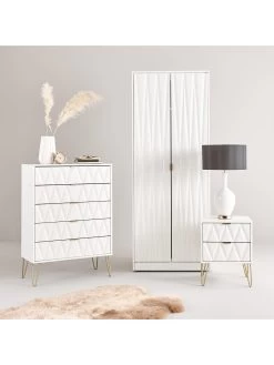 SWIFT Versailles Ready Assembled 2 Drawer Bedside Chest - FSC® Certified 7 SWIFT Versailles Ready Assembled 2 Drawer Bedside Chest - FSC® Certified -Home Comprehensive NWEXK SQ2 0000000013 WHITE RSr