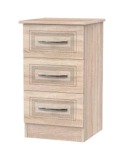 SWIFT Winchester Ready Assembled 3 Drawer Bedside Chest - FSC® Certified -Home Comprehensive NWEXP SQ3 0000000006 OAK SLa