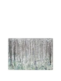 Art For The Home Watercolour Woods Canvas With Metallic Detailing