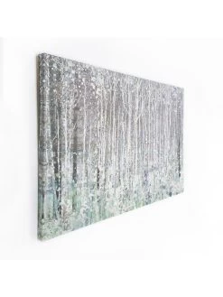 Art For The Home Watercolour Woods Canvas With Metallic Detailing -Home Comprehensive PCMCQ SQ4 0000000035 SILVER SLd1