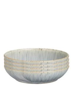 Denby Halo Grey Speckle Set Of 4 Pasta Bowls