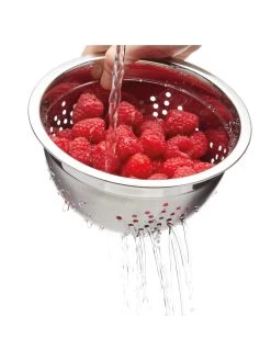 MasterClass Smart Space 3-Piece Stainless Stackable Mixing Bowl And Colander Set -Home Comprehensive PF6D9 SQ5 0000000035 SILVER SLd3