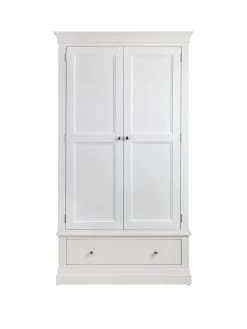 Julian Bowen Clermont 2 Door, 1 Drawer Wardrobe - White