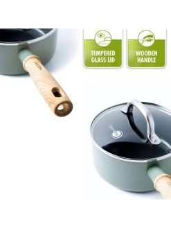 GreenPan Mayflower 5-Piece Ceramic Non-Stick Induction Pan Set -Home Comprehensive PFYFQ SQ3 0000000020 BLUE SLd1
