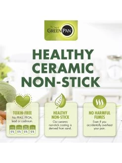 GreenPan Mayflower 5-Piece Ceramic Non-Stick Induction Pan Set -Home Comprehensive PFYFQ SQ6 0000000020 BLUE SLd4