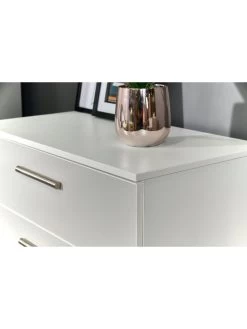 SWIFT Montreal Gloss Ready Assembled 5 Drawer Chest - FSC® Certified -Home Comprehensive PG6CA SQ4 0000009231 WHITE GREY GLOSS SLd
