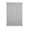 Very Home Hanna 3 Door, 3 Drawer Wardrobe -Home Comprehensive PG9YP SQ1 0000002974 GREY OAK TOPS SLf