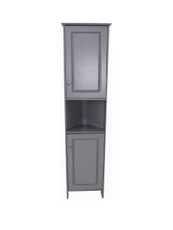 Lloyd Pascal Devonshire Tall Corner Bathroom Cabinet - Painted Grey