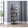 Julian Bowen Staten High Bookcase -Home Comprehensive PH7LM SQ1 0000000222 GREY BLACK RSr