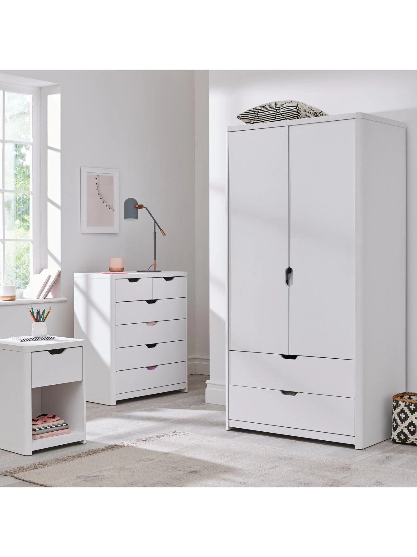 Very Home Aspen 3 Door, 2 Drawer Wardrobe - White Oak Effect 6 Very Home Aspen 3 Door, 2 Drawer Wardrobe - White Oak Effect - Image 4
