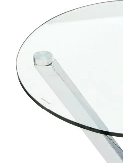 Very Home Chopstick Glass And Chrome Lamp Table -Home Comprehensive PLLF9 SQ4 0000000139 CHROME SLd1