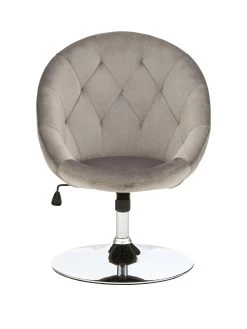 Very Home Odyssey Velvet Leisure Chair - Grey