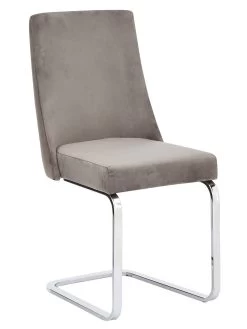 Very Home Alice 160 Cm Rectangle Glass And Chrome Dining Table + 6 Velvet Chairs 10 Very Home Alice 160 Cm Rectangle Glass And Chrome Dining Table + 6 Velvet Chairs -Home Comprehensive PLLJY SQ4 0000013305 CLEAR GREY SLd