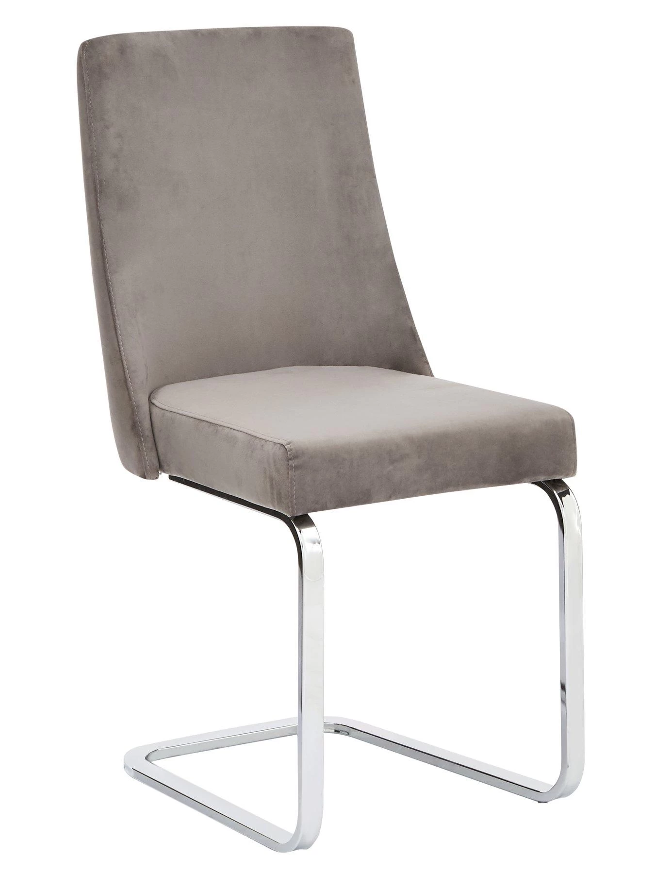 Very Home Alice 160 Cm Rectangle Glass And Chrome Dining Table + 6 Velvet Chairs 6 Very Home Alice 160 Cm Rectangle Glass And Chrome Dining Table + 6 Velvet Chairs - Image 4