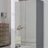 Very Home New Bellagio Mirrored 2 Door, 1 Drawer Wardrobe - White/Mirrors, Grey/Mirrors -Home Comprehensive PNQQA SQ1 0000014410 GREY MIRROR RSr
