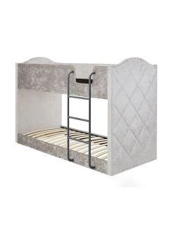 Very Home Mandarin Fabric Bunk Bed With Mattress Options (Buy And SAVE!) - Grey, Silver -Home Comprehensive PP7LQ SQ3 0000000035 SILVER SLd