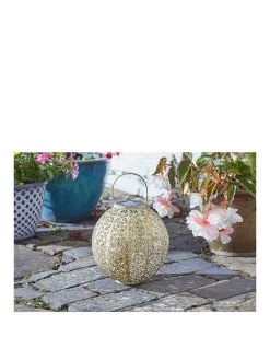 Smart Solar Damasque Solar Lantern - Cream