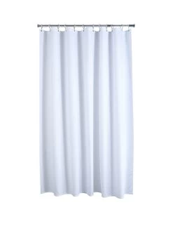 AQUALONA White Waffle Shower Curtain