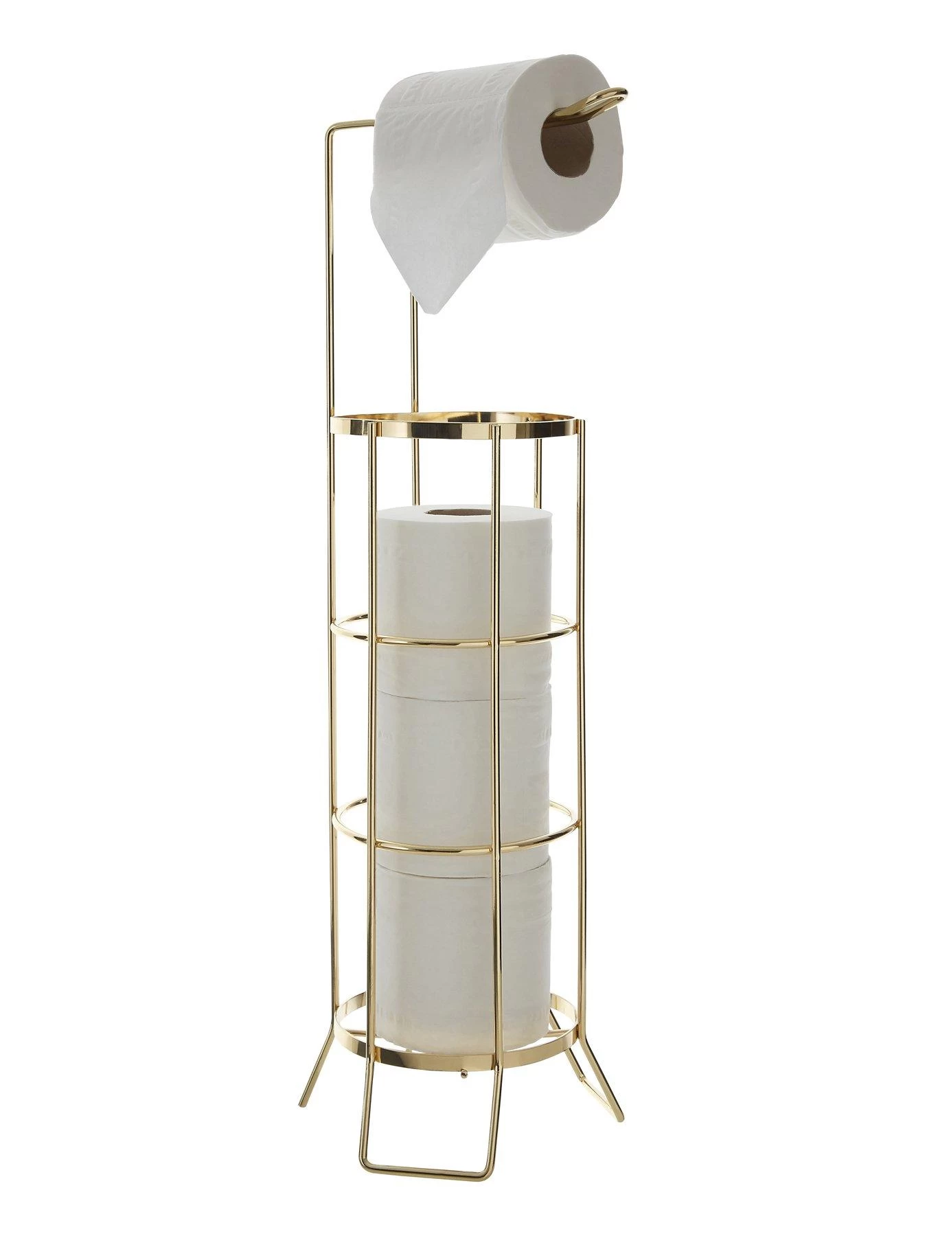 Premier Housewares Champagne Gold Toilet Roll Holder 5 Premier Housewares Champagne Gold Toilet Roll Holder - Image 3