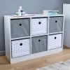Lloyd Pascal 6 Cube Storage Unit With Stars -Home Comprehensive PXTHW SQ1 0000000444 GREY WHITE RSr