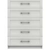 One Call Regal Ready Assembled 5 Drawer Chest 1 One Call Regal Ready Assembled 5 Drawer Chest -Home Comprehensive Q9PLH SQ1 0000000559 WHITE GLOSS SLf