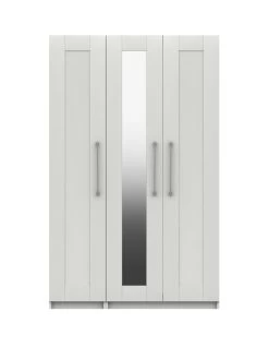 One Call Regal Part Assembled 3 Door Mirrored Wardrobe