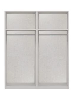 One Call Harris Part Assembled 4 Door Mirrored Wardrobe -Home Comprehensive Q9PNP SQ5 0000000013 WHITE SLd1