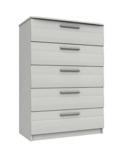 One Call Taylor Ready Assembled 5 Drawer Chest -Home Comprehensive Q9QWL SQ3 0000000013 WHITE SLa