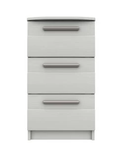 One Call Taylor Ready Assembled 3 Drawer Bedside Chest